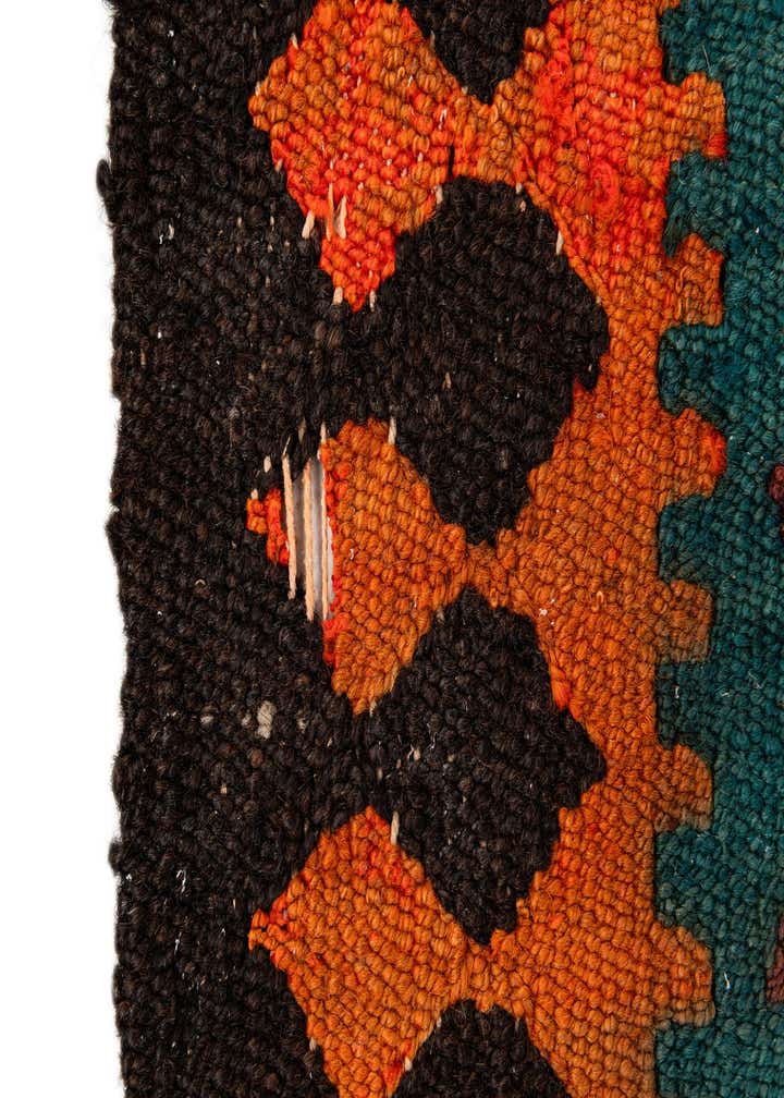 3' 10 x 7' 3 Hand Woven Kilim Fars Wool Runner Rug