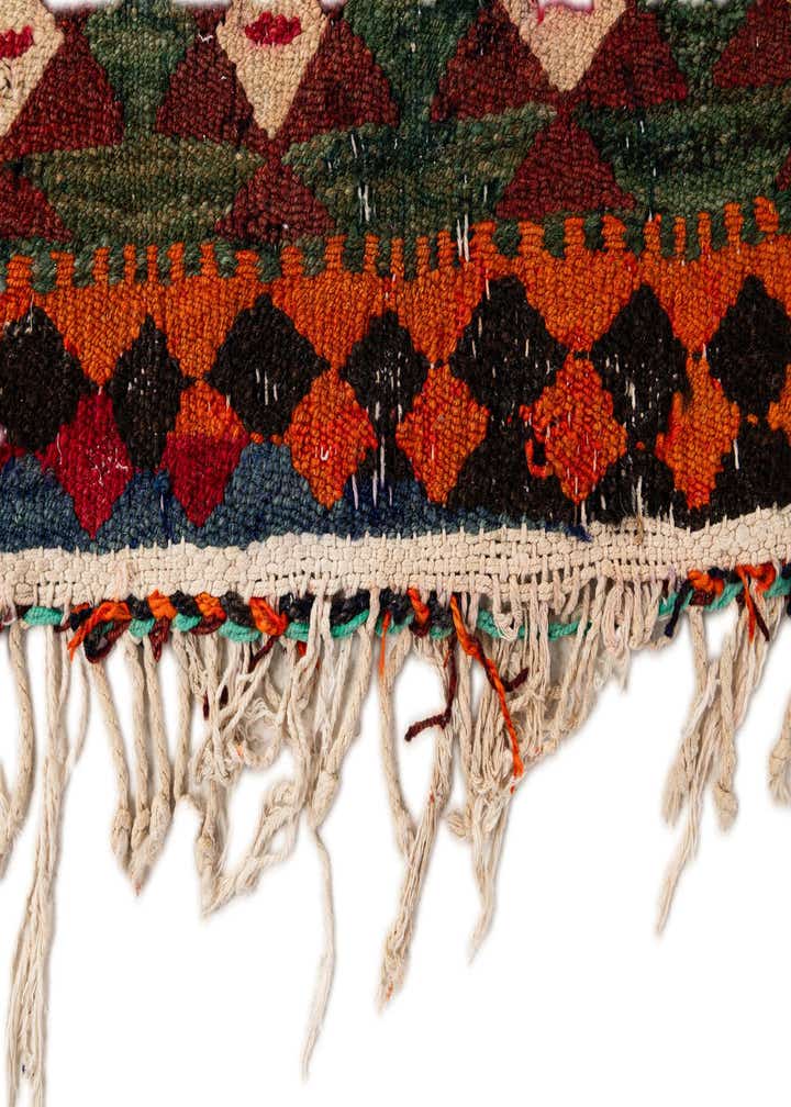 3' 10 x 7' 3 Hand Woven Kilim Fars Wool Runner Rug