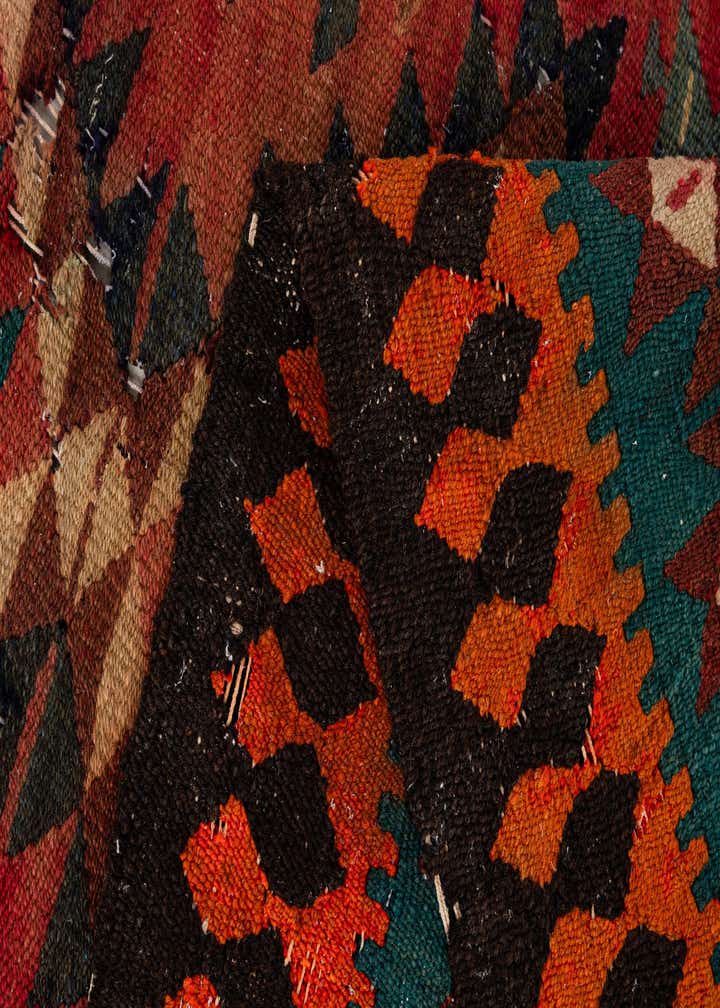 3' 10 x 7' 3 Hand Woven Kilim Fars Wool Runner Rug