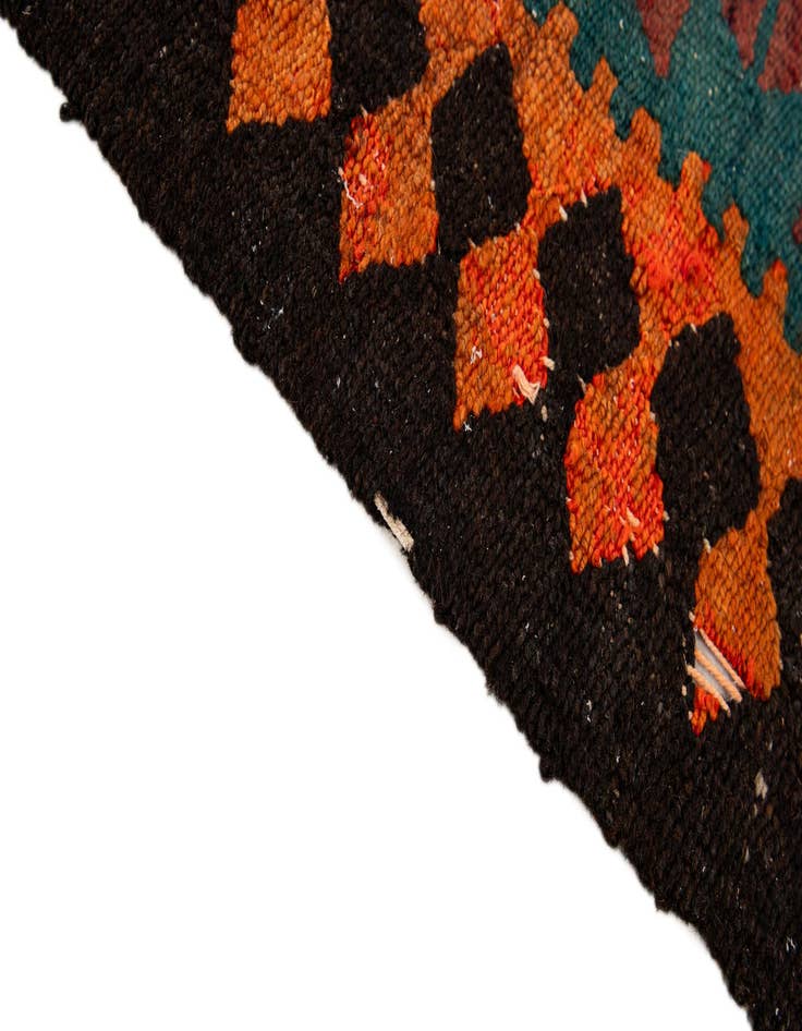 Detail image of 3' 10 x 7' 3  Hand Woven Kilim Fars Wool Runner Rug