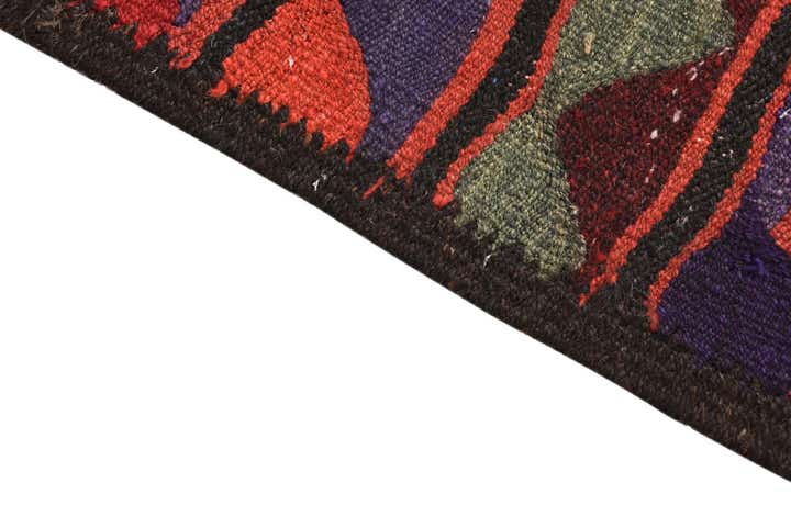 3' 9 x 8' Hand Woven Kilim Fars Wool Runner Rug
