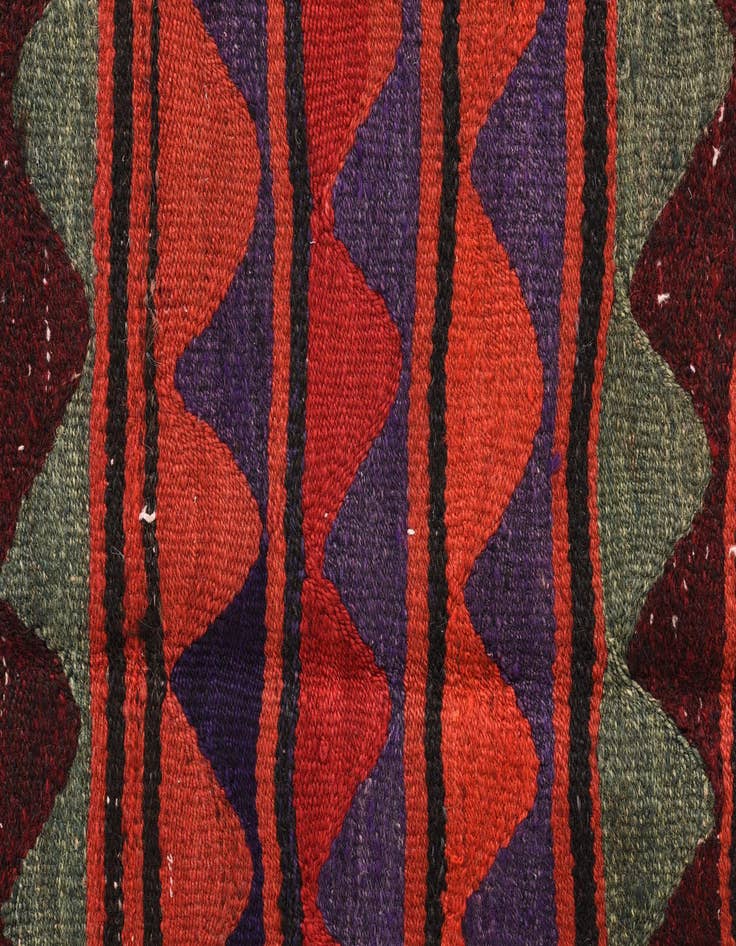 Detail image of 3' 9 x 8'  Hand Woven Kilim Fars Wool Runner Rug