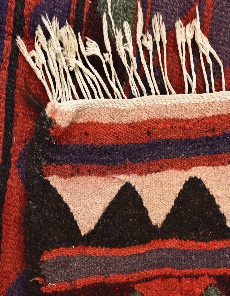 Detail image of 3' 9 x 8'  Hand Woven Kilim Fars Wool Runner Rug