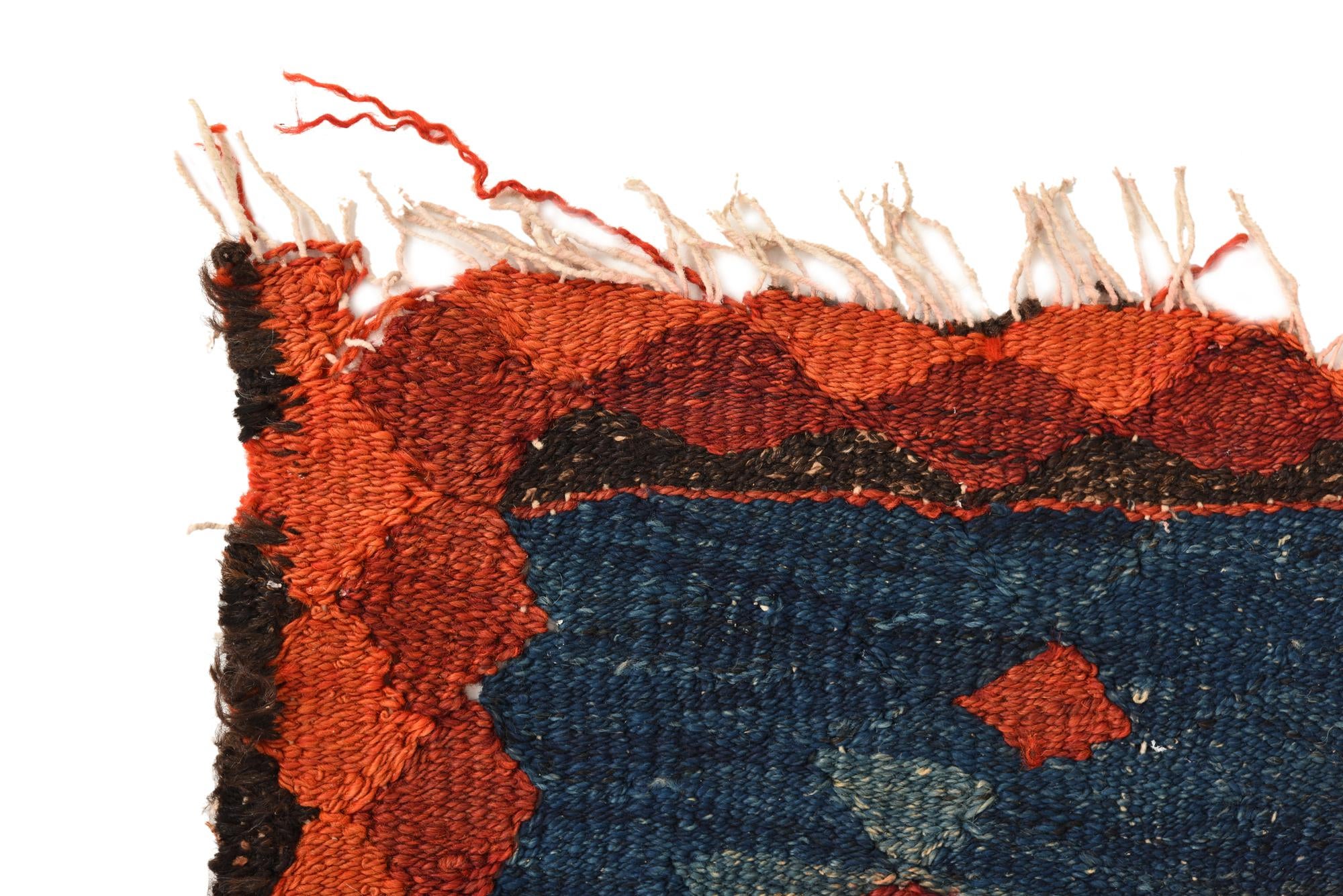 3' 10 x 7' 4 Hand Woven Kilim Fars Wool Runner Rug