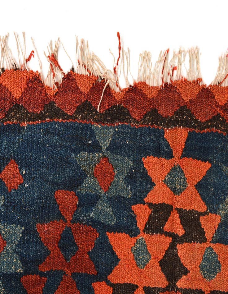 Detail image of 3' 10 x 7' 4  Hand Woven Kilim Fars Wool Runner Rug