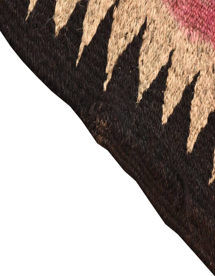 Detail image of 4' 2 x 10' 2  Hand Woven Kilim Fars Wool Runner Rug