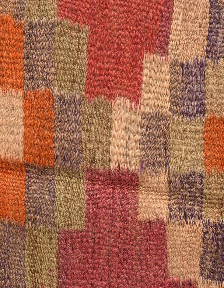 Detail image of 4' 2 x 10' 2  Hand Woven Kilim Fars Wool Runner Rug