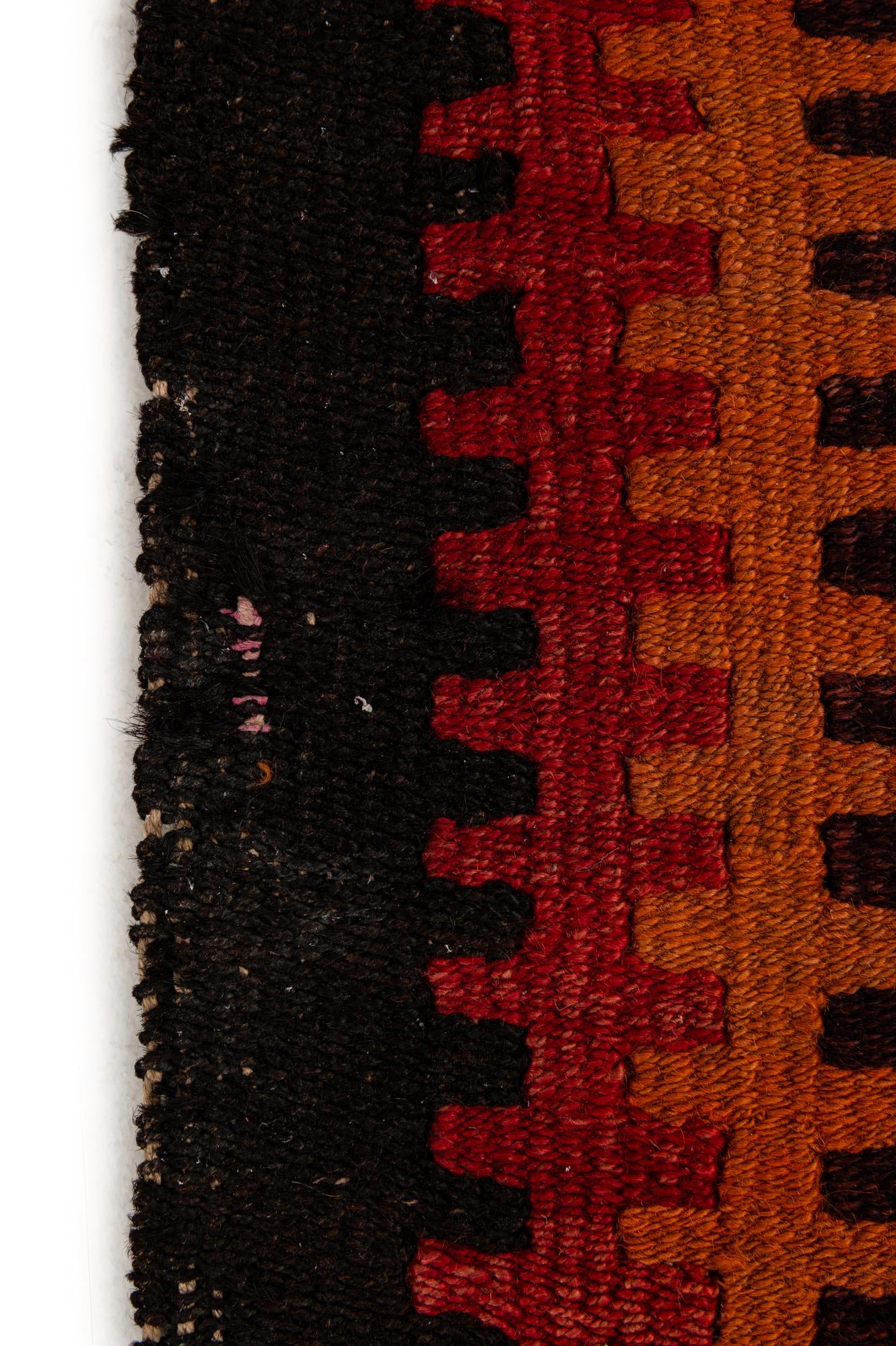4' 5 x 8' 10 Hand Woven Kilim Fars Wool Runner Rug