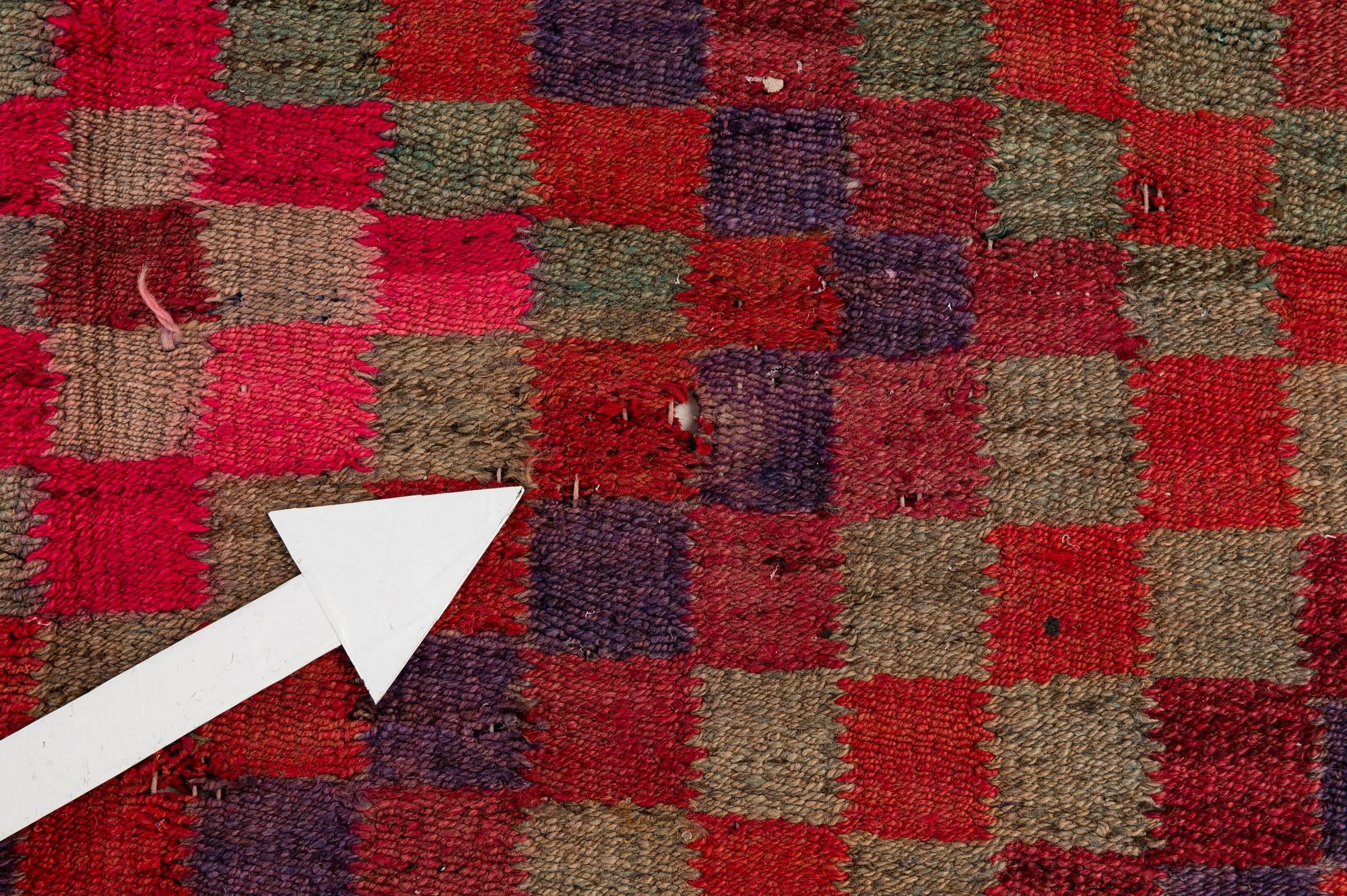 4' 6 x 9' 9 Hand Woven Kilim Fars Wool Runner Rug