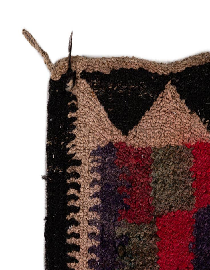 Detail image of 4' 6 x 9' 9  Hand Woven Kilim Fars Wool Runner Rug