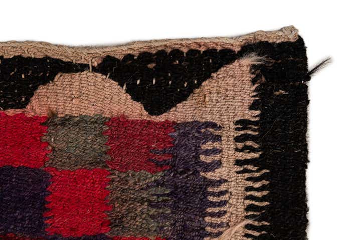 4' 6 x 9' 9 Hand Woven Kilim Fars Wool Runner Rug
