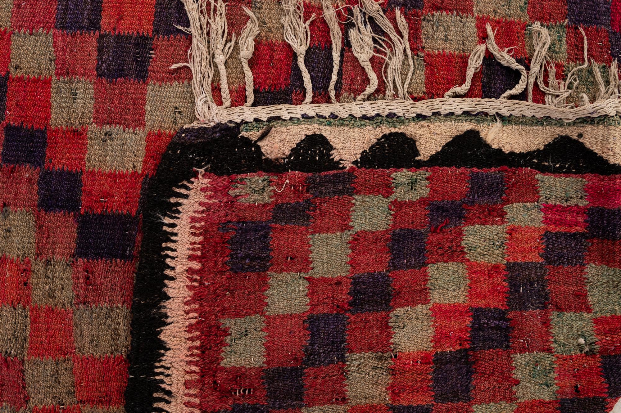 4' 6 x 9' 9 Hand Woven Kilim Fars Wool Runner Rug