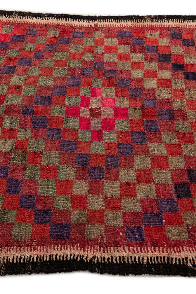 4' 6 x 9' 9 Hand Woven Kilim Fars Wool Runner Rug