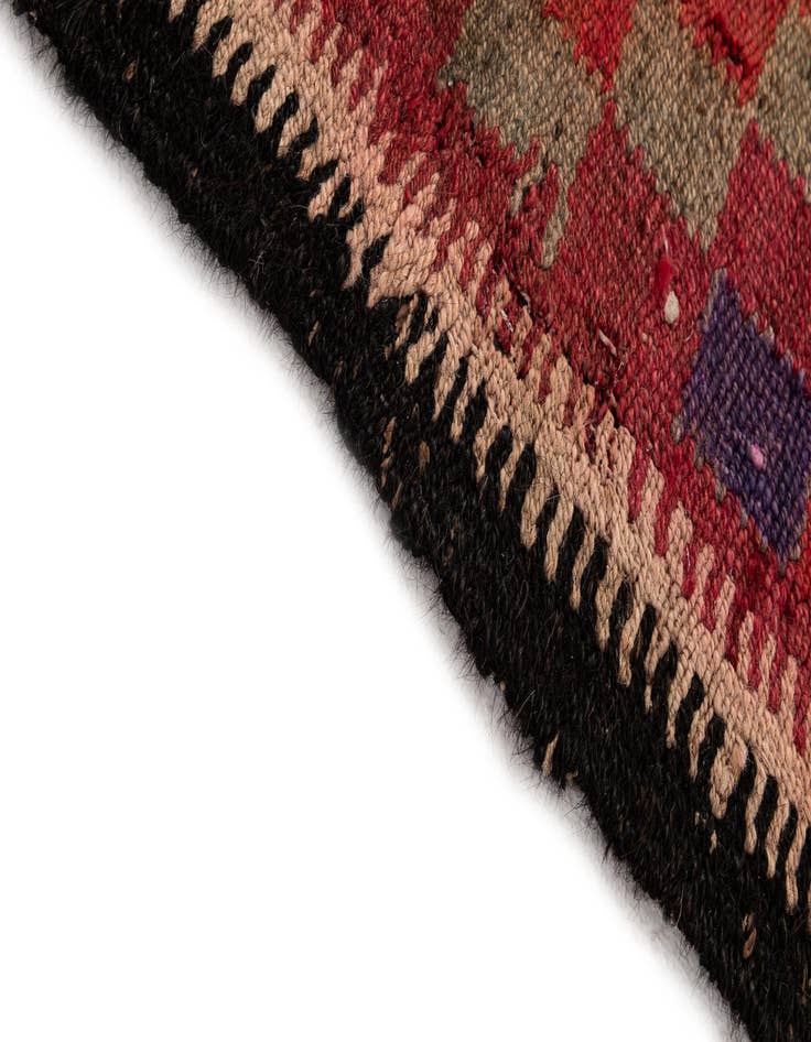 Detail image of 4' 6 x 9' 9  Hand Woven Kilim Fars Wool Runner Rug