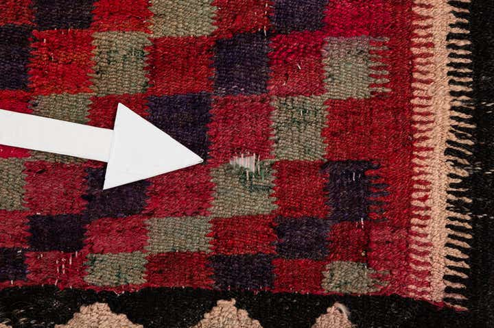 4' 6 x 9' 9 Hand Woven Kilim Fars Wool Runner Rug
