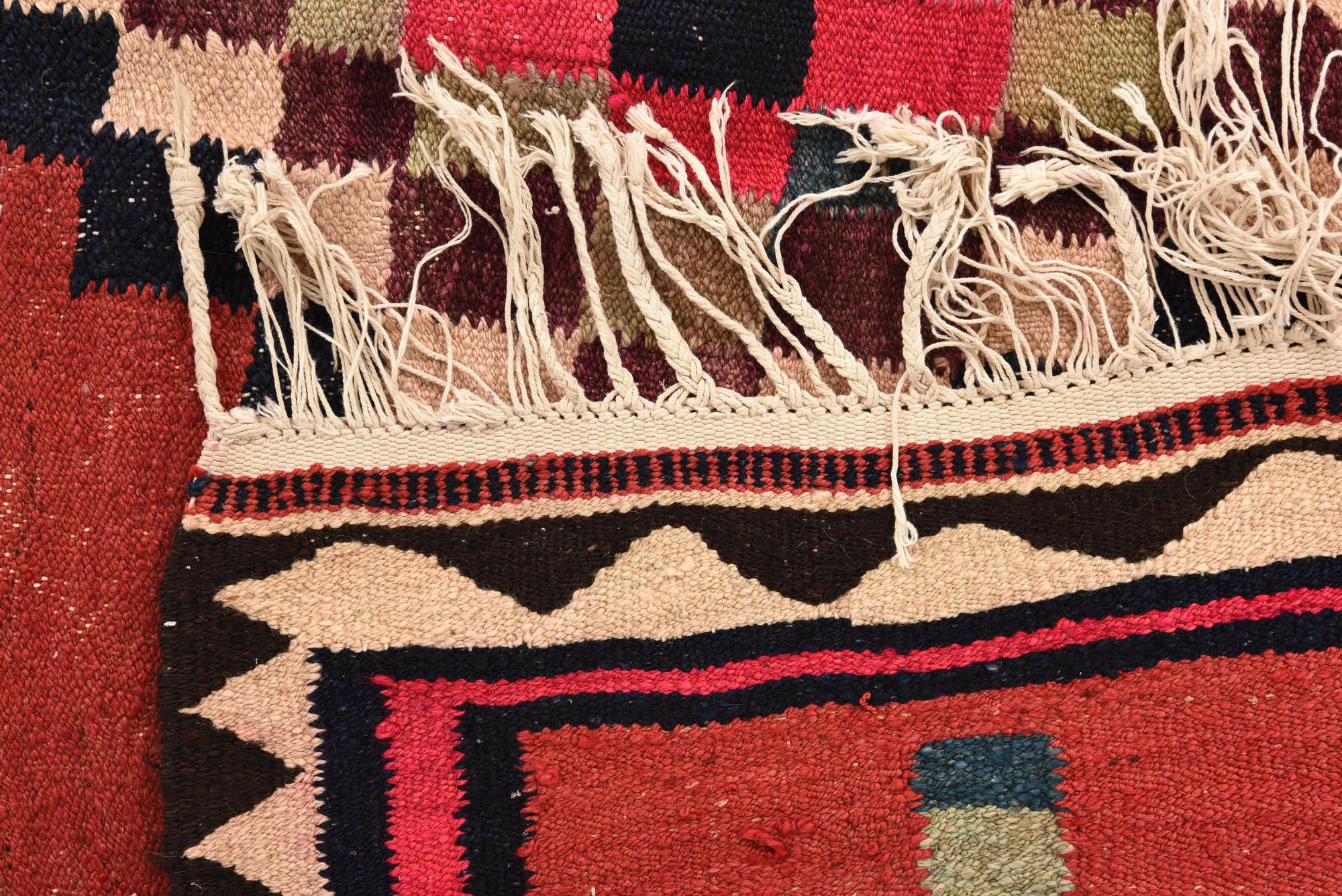 5' x 10' 9 Hand Woven Kilim Fars Wool Runner Rug