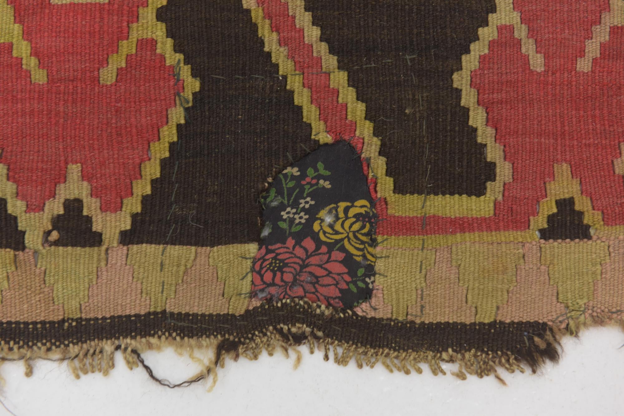5' 4 x 11' 2 Hand Woven Kilim Fars Wool Runner Rug