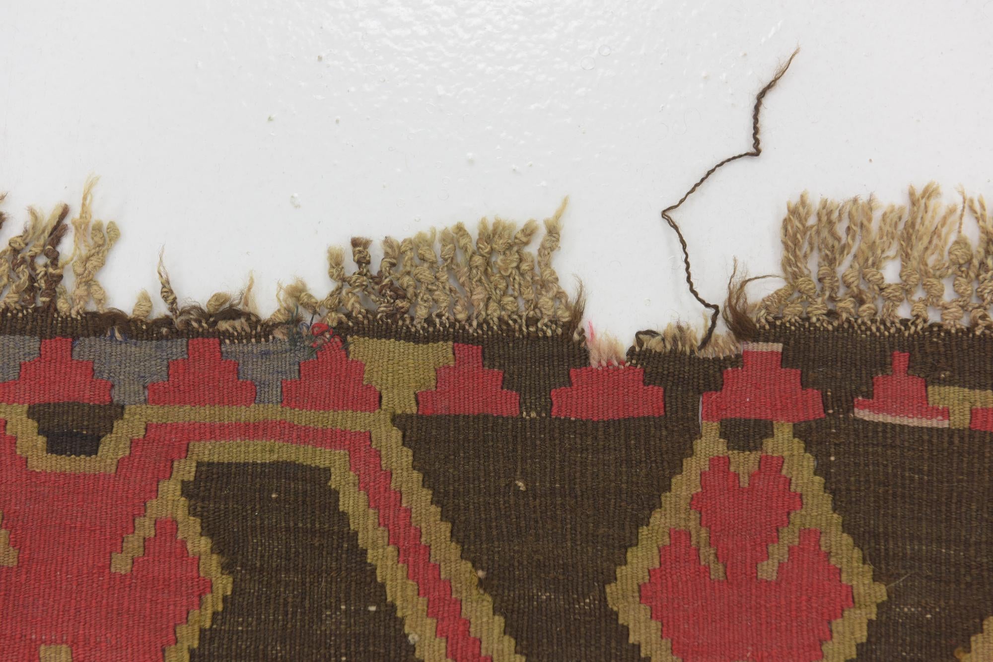 5' 4 x 11' 2 Hand Woven Kilim Fars Wool Runner Rug