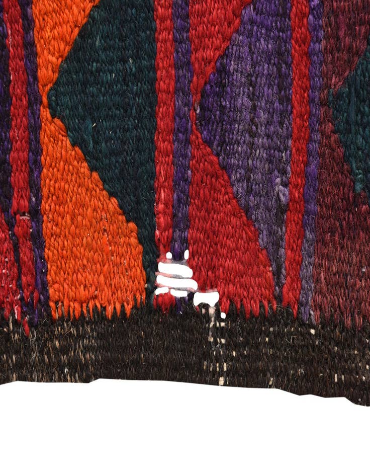 Detail image of 4' 6 x 10' 2  Hand Woven Kilim Fars Wool Runner Rug