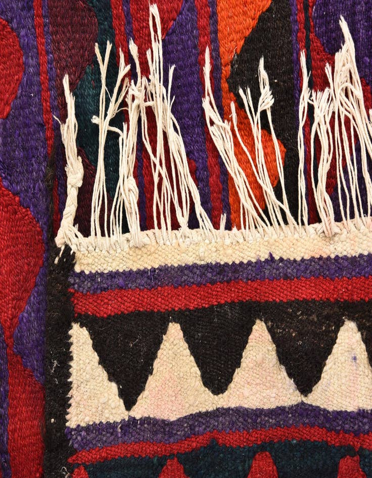 Detail image of 4' 6 x 10' 2  Hand Woven Kilim Fars Wool Runner Rug