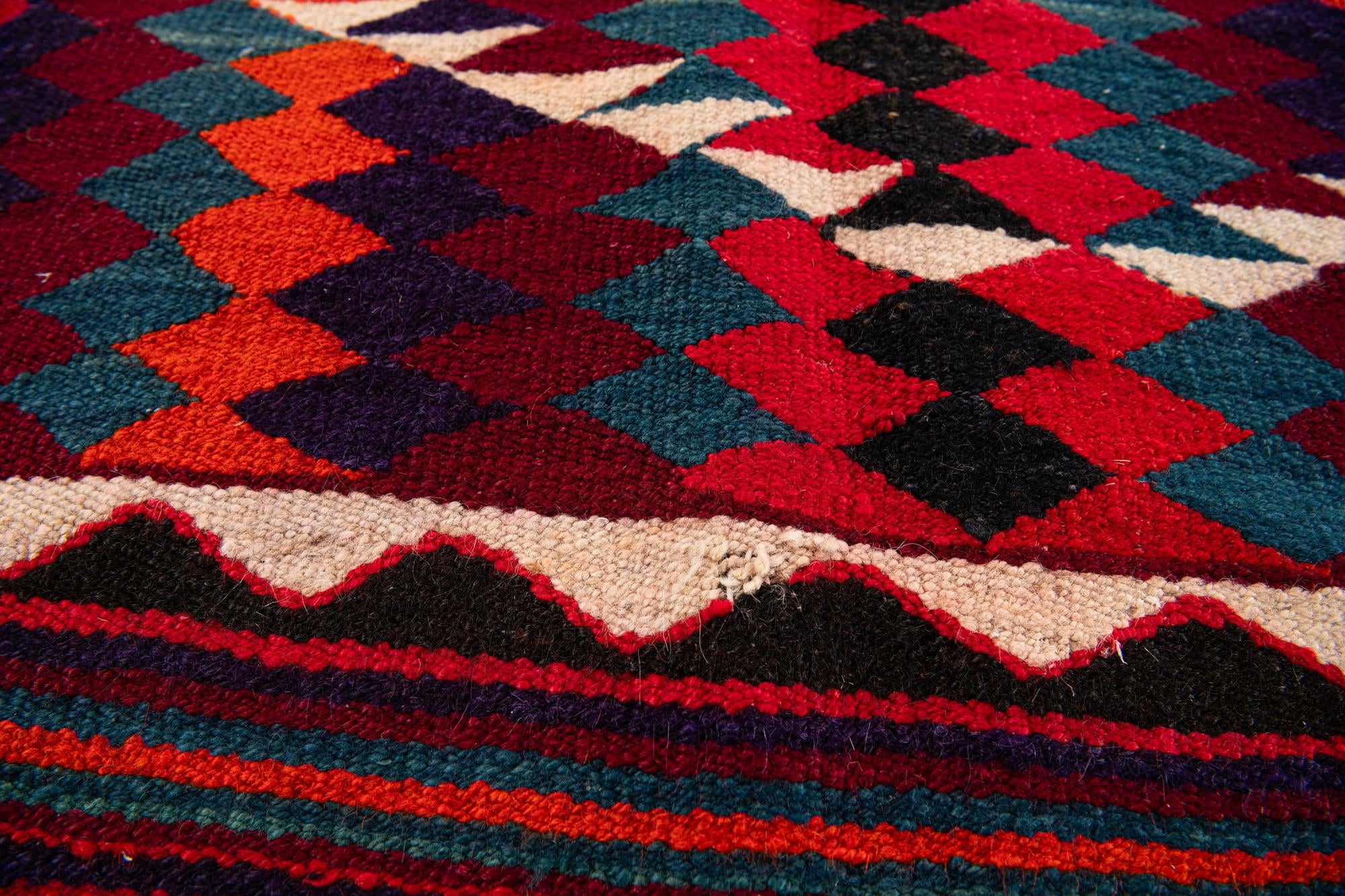 4' 10 x 8' 10 Hand Woven Kilim Fars Wool Runner Rug