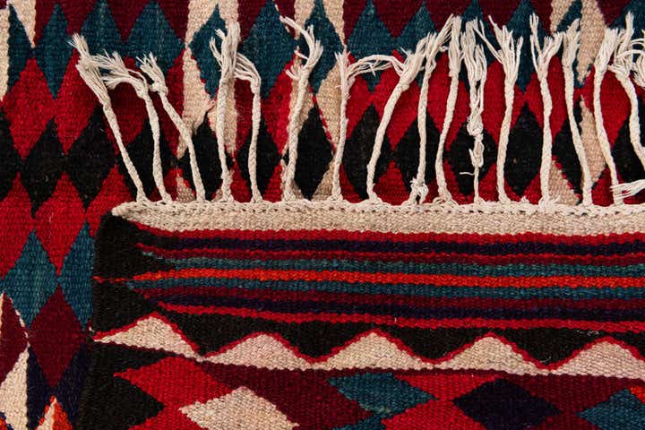 4' 10 x 8' 10 Hand Woven Kilim Fars Wool Runner Rug
