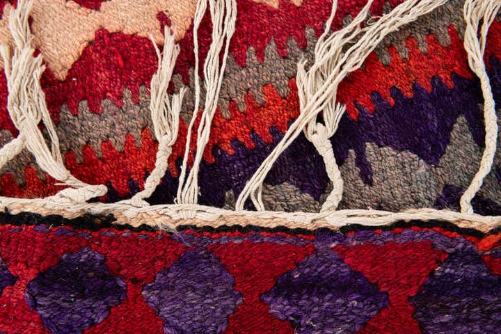 4' 4 x 8' 4 Hand Woven Kilim Fars Wool Runner Rug