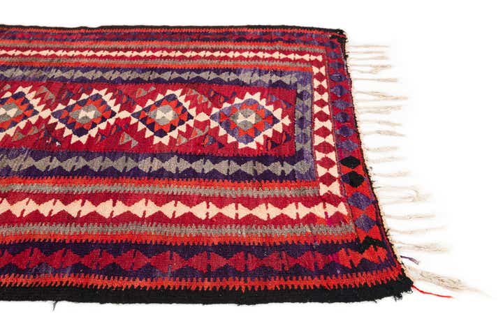 4' 4 x 8' 4 Hand Woven Kilim Fars Wool Runner Rug