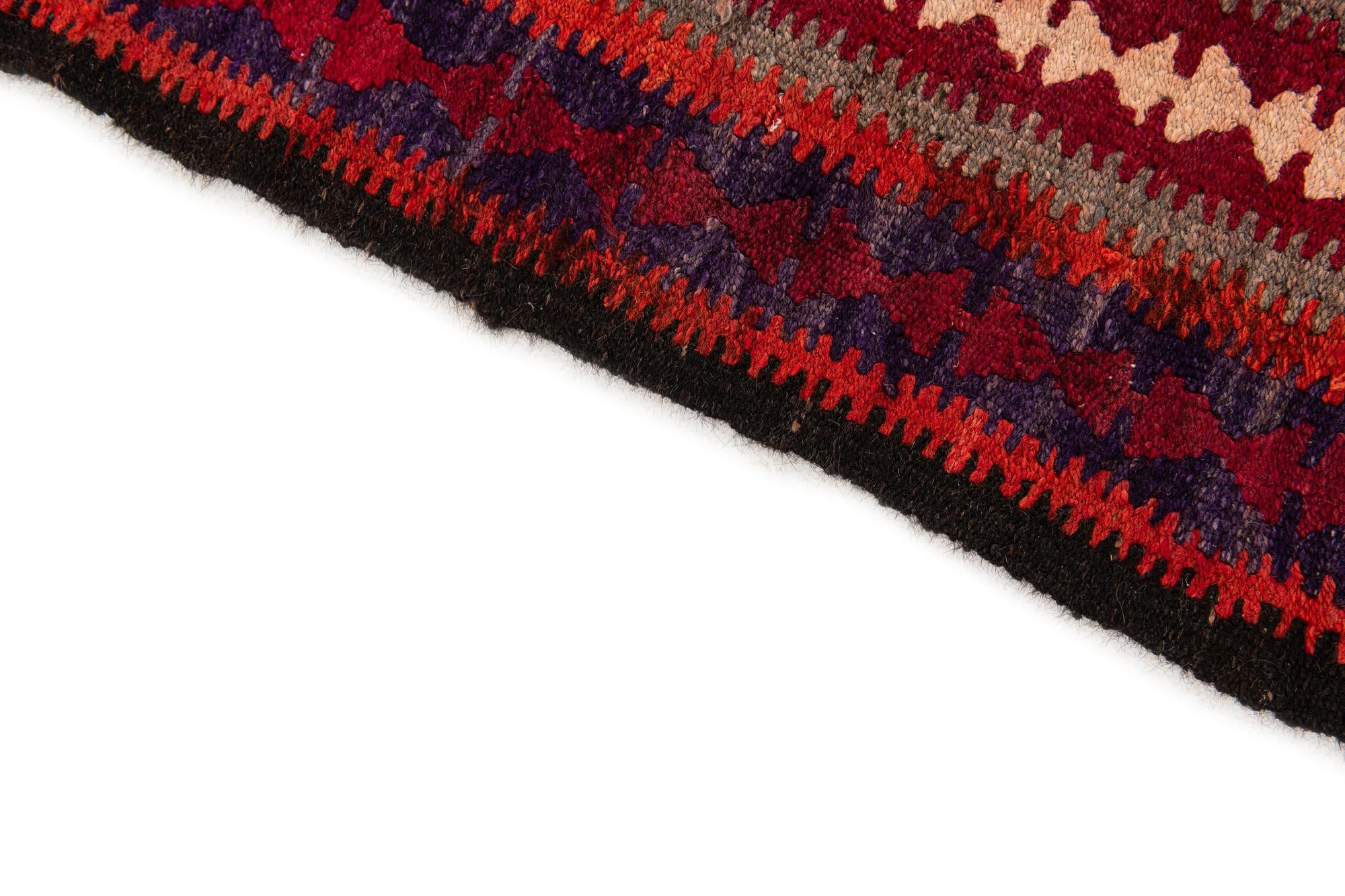 4' 4 x 8' 4 Hand Woven Kilim Fars Wool Runner Rug