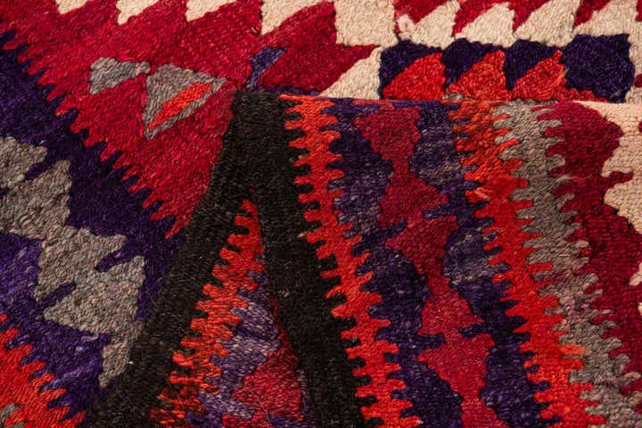 4' 4 x 8' 4 Hand Woven Kilim Fars Wool Runner Rug