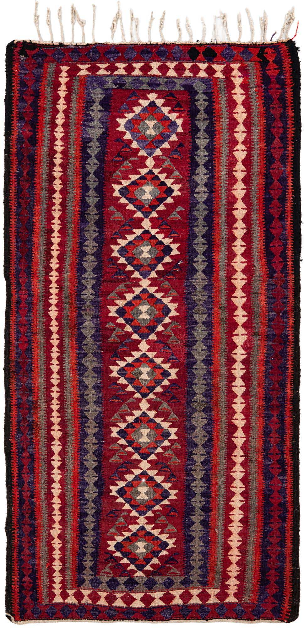 4' 4 x 8' 4 Hand Woven Kilim Fars Wool Runner Rug