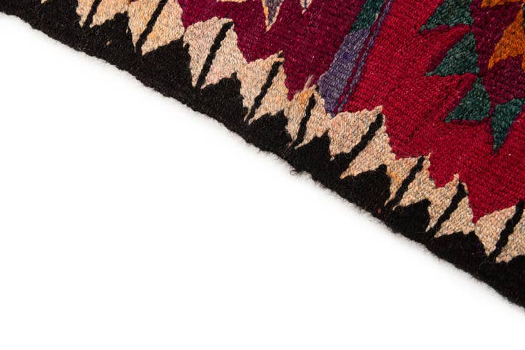 Detail image of 4' 5 x 9' 9 Hand Woven Kilim Fars Wool Runner Rug