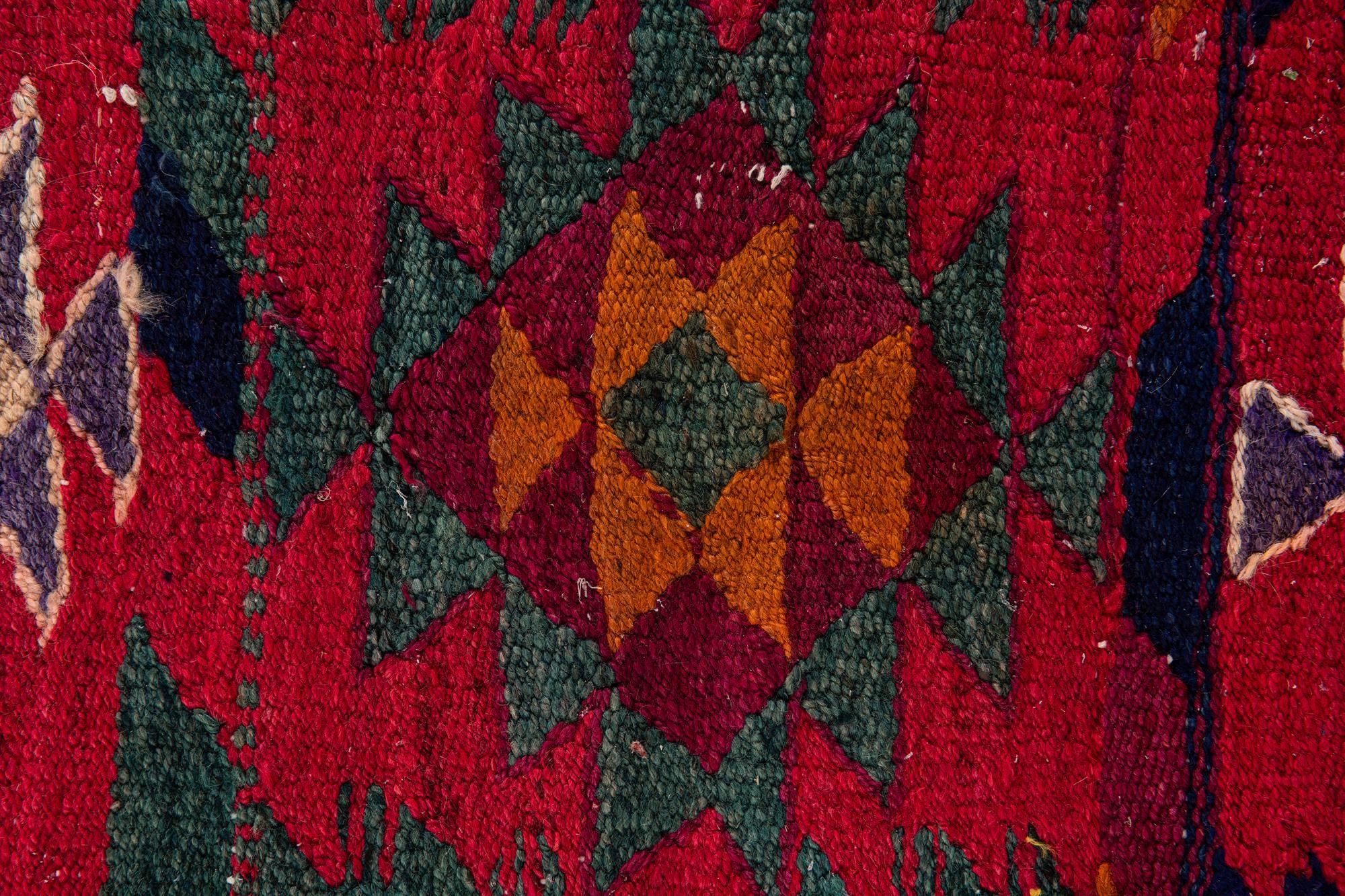 4' 5 x 9' 9 Hand Woven Kilim Fars Wool Runner Rug