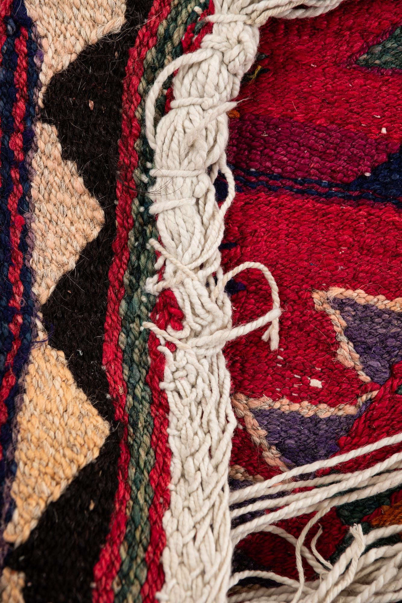 4' 5 x 9' 9 Hand Woven Kilim Fars Wool Runner Rug