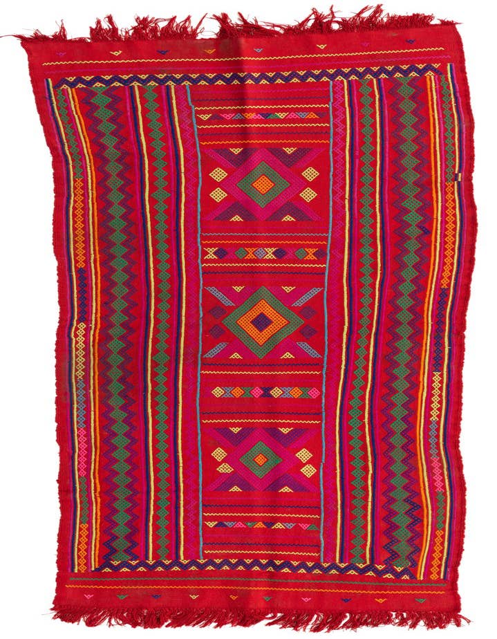 Detail image of 2' 8 x 8' 4 Hand Knotted Kilim Fars Persian Wool Runner Rug
