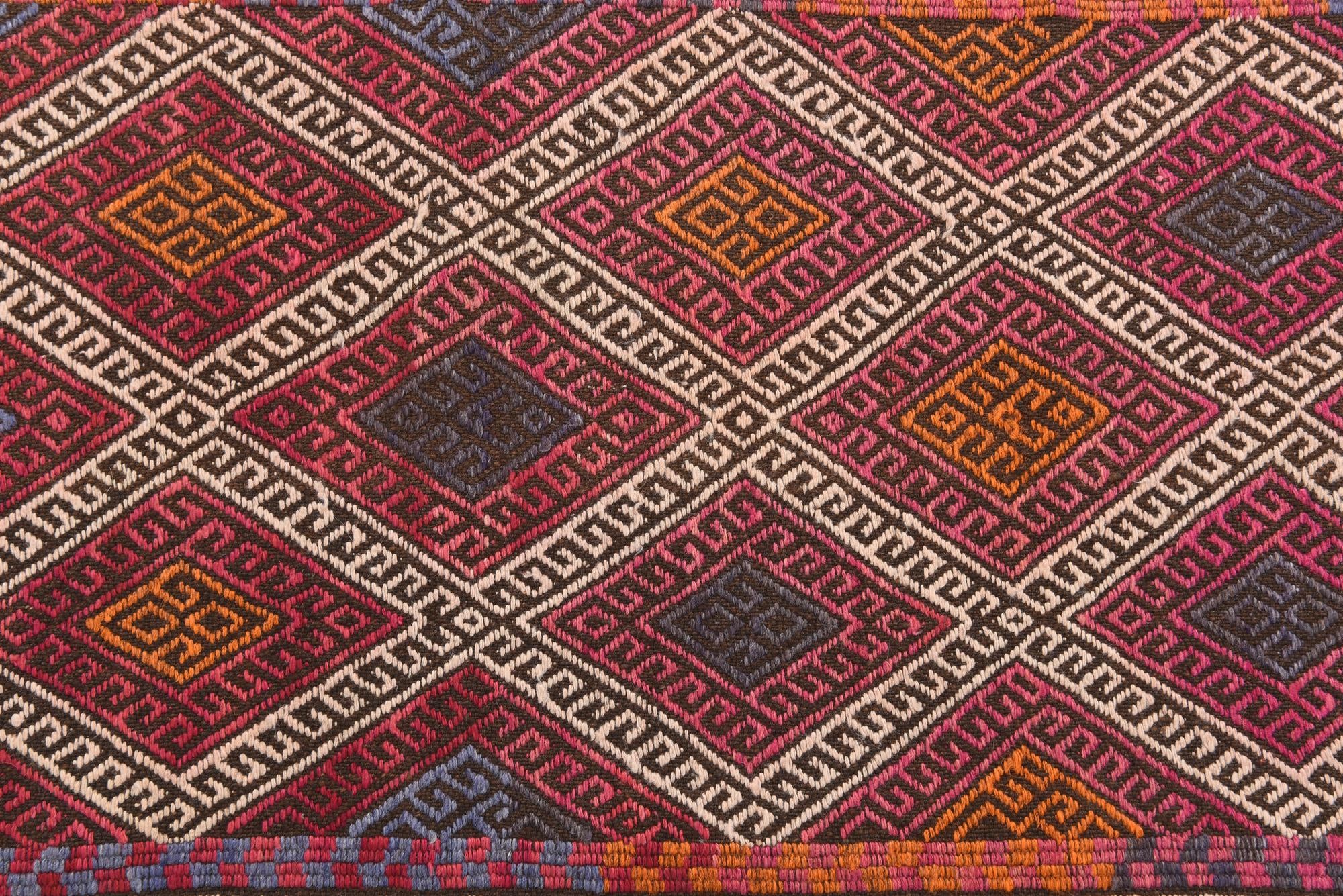 2' 4 x 8' Hand Knotted Kilim Fars Persian Wool Runner Rug