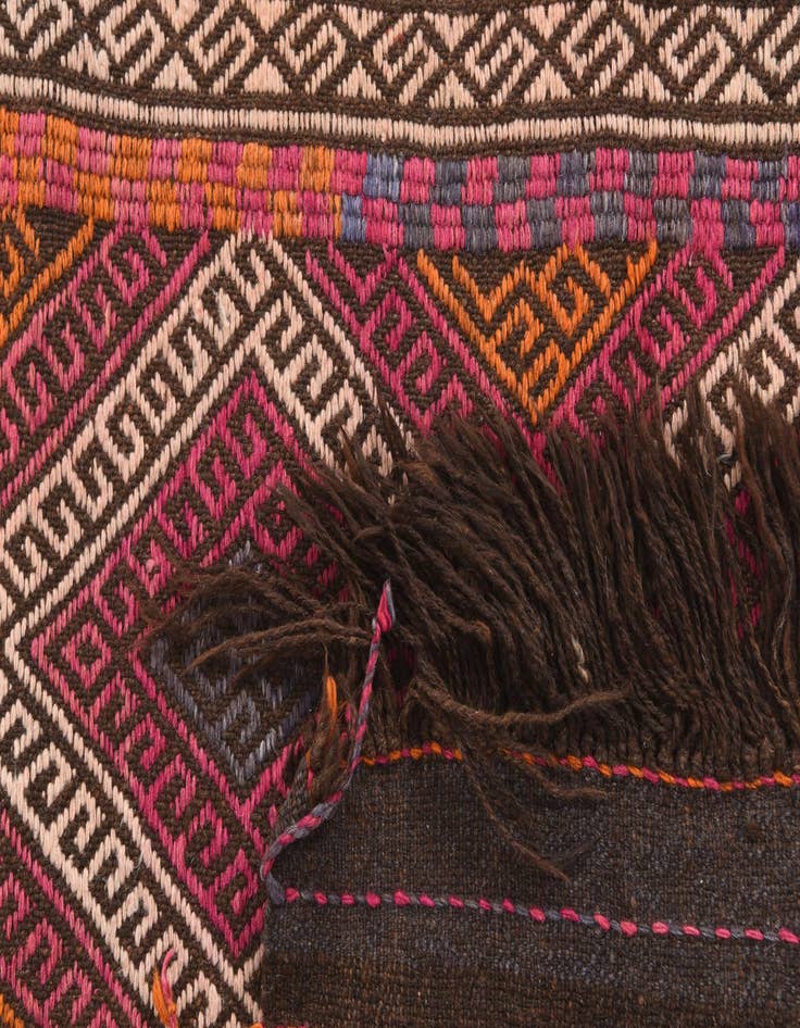 Detail image of 2' 4 x 8'  Hand Knotted Kilim Fars Persian Wool Runner Rug