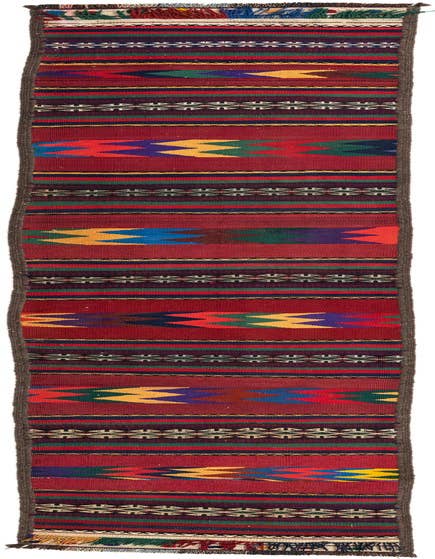 Detail image of 2' x 9' 10 Hand Knotted Kilim Fars Persian Wool Runner Rug