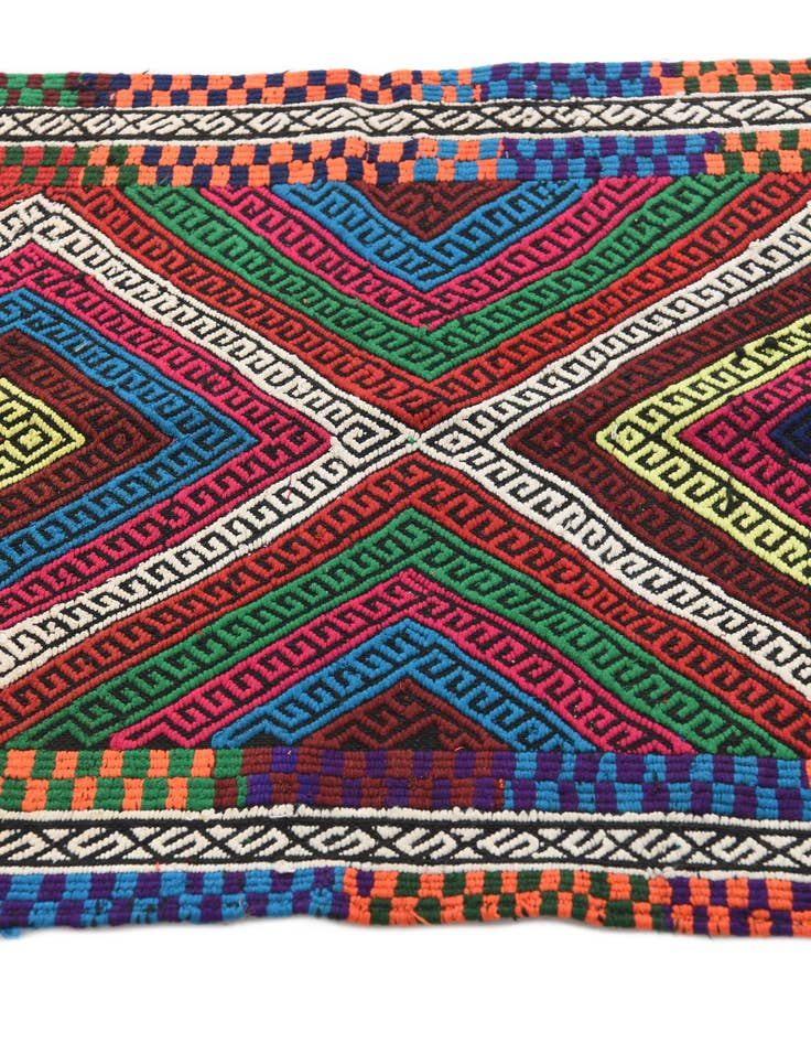 Detail image of 2' 3 x 8' 6  Hand Knotted Kilim Fars Persian Wool Runner Rug