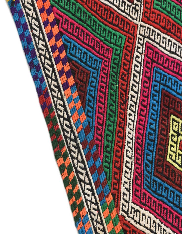 Detail image of 2' 3 x 8' 6  Hand Knotted Kilim Fars Persian Wool Runner Rug