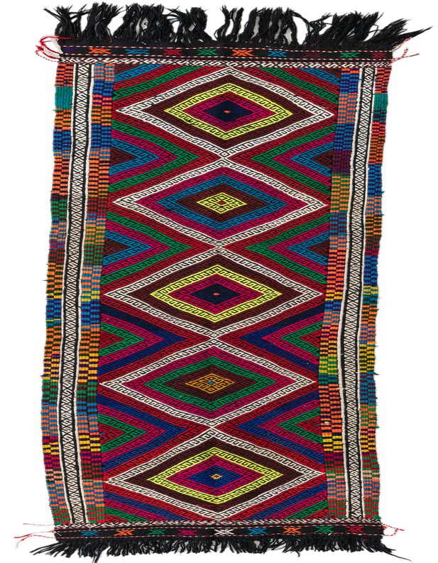 2' 3 x 8' 6 Hand Knotted Kilim Fars Persian Wool Runner Rug