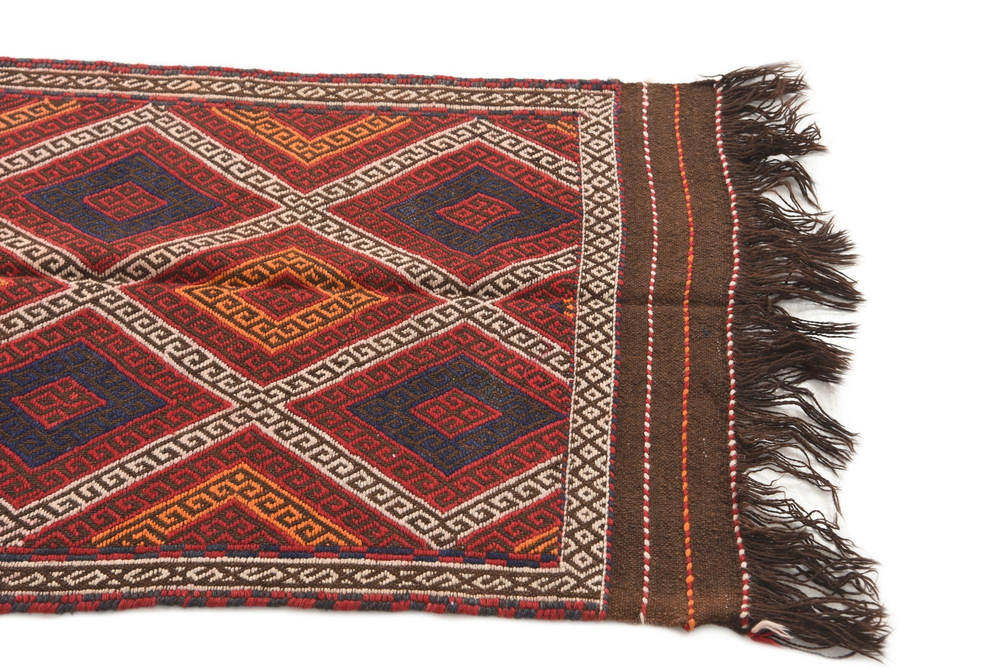 2' 6 x 9' 9 Hand Knotted Kilim Fars Persian Wool Runner Rug