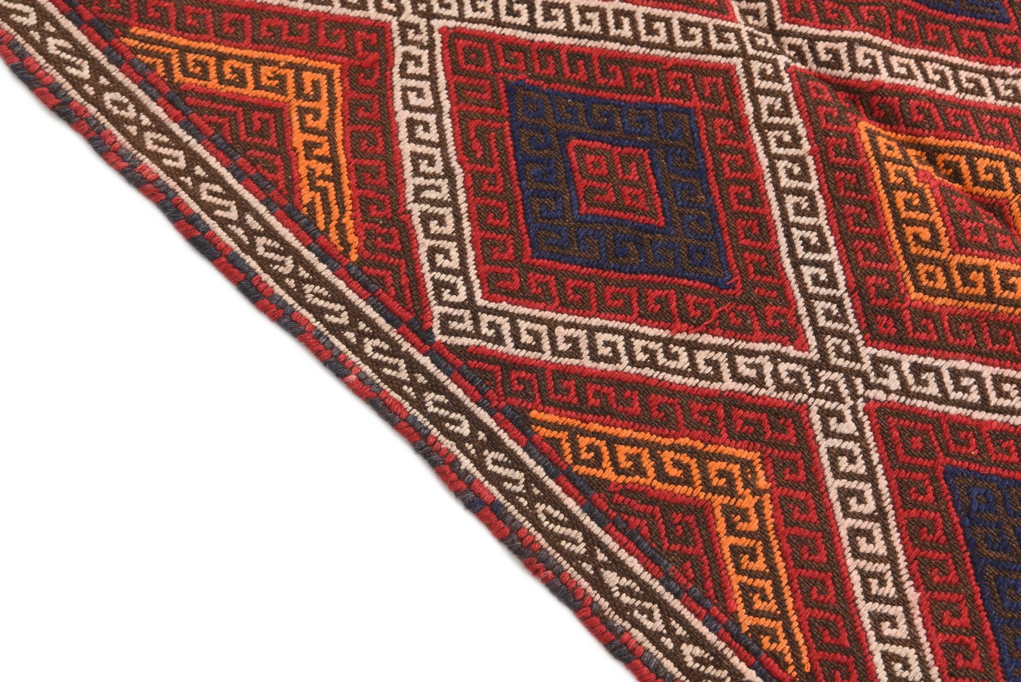 2' 6 x 9' 9 Hand Knotted Kilim Fars Persian Wool Runner Rug