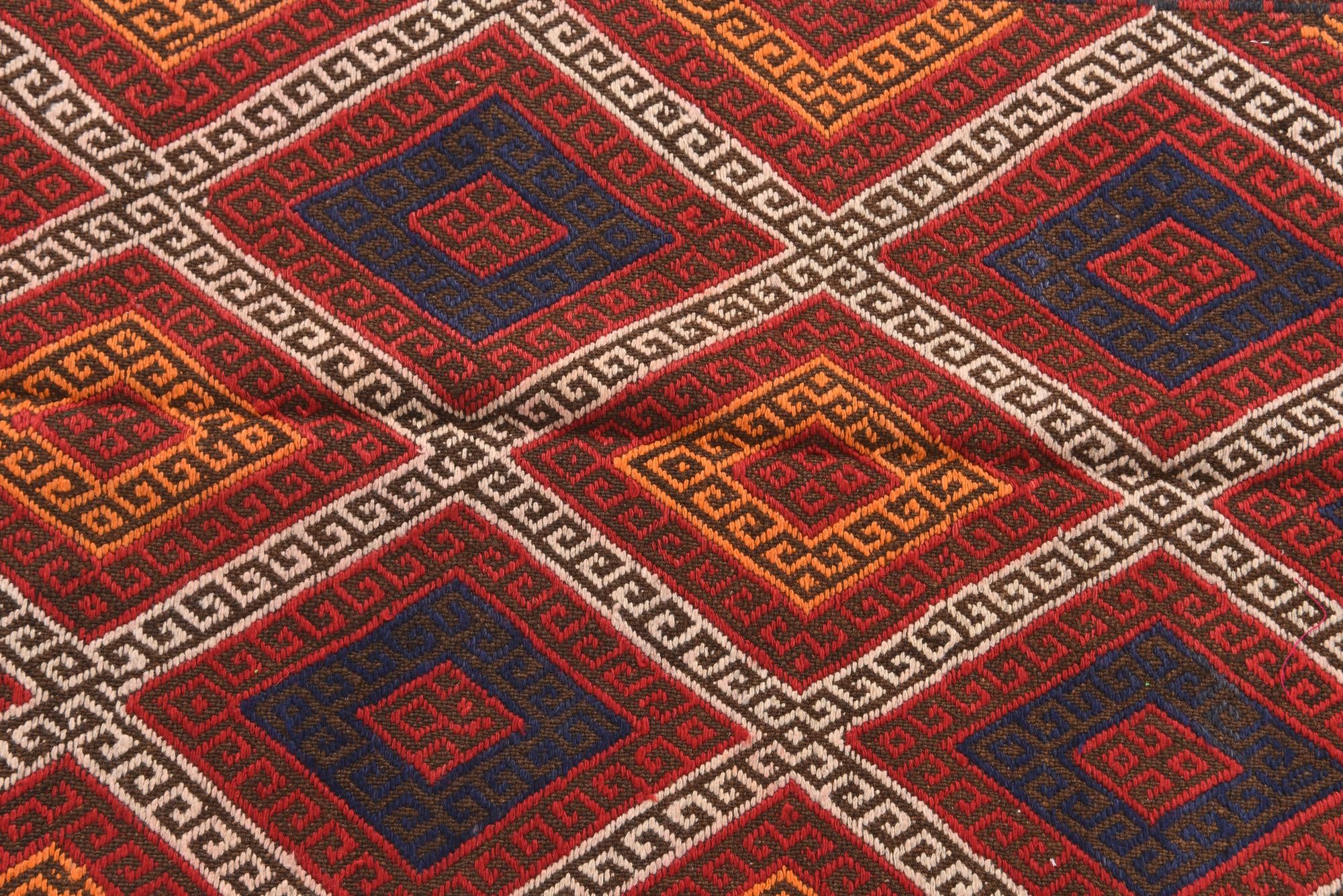 2' 6 x 9' 9 Hand Knotted Kilim Fars Persian Wool Runner Rug