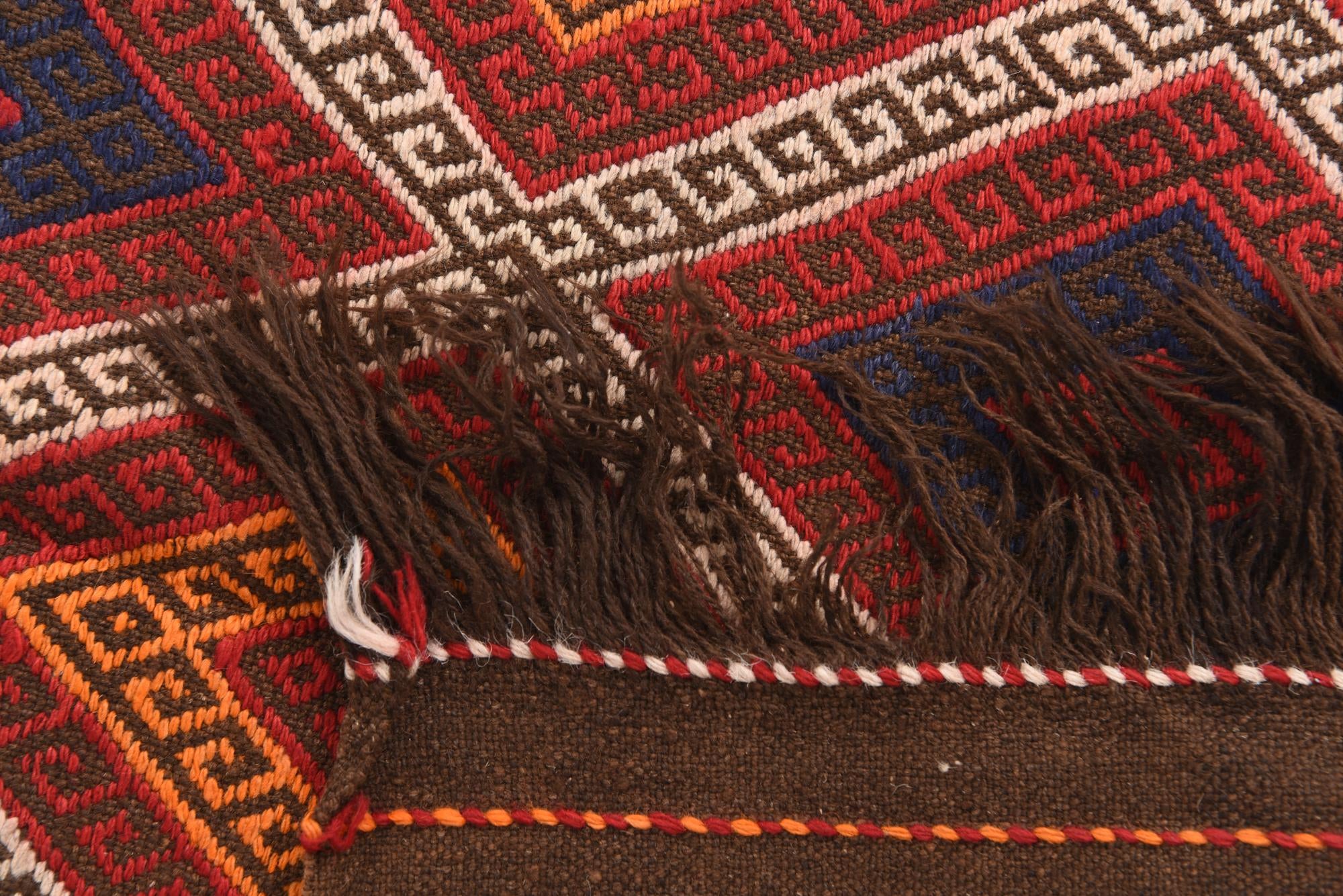 2' 6 x 9' 9 Hand Knotted Kilim Fars Persian Wool Runner Rug