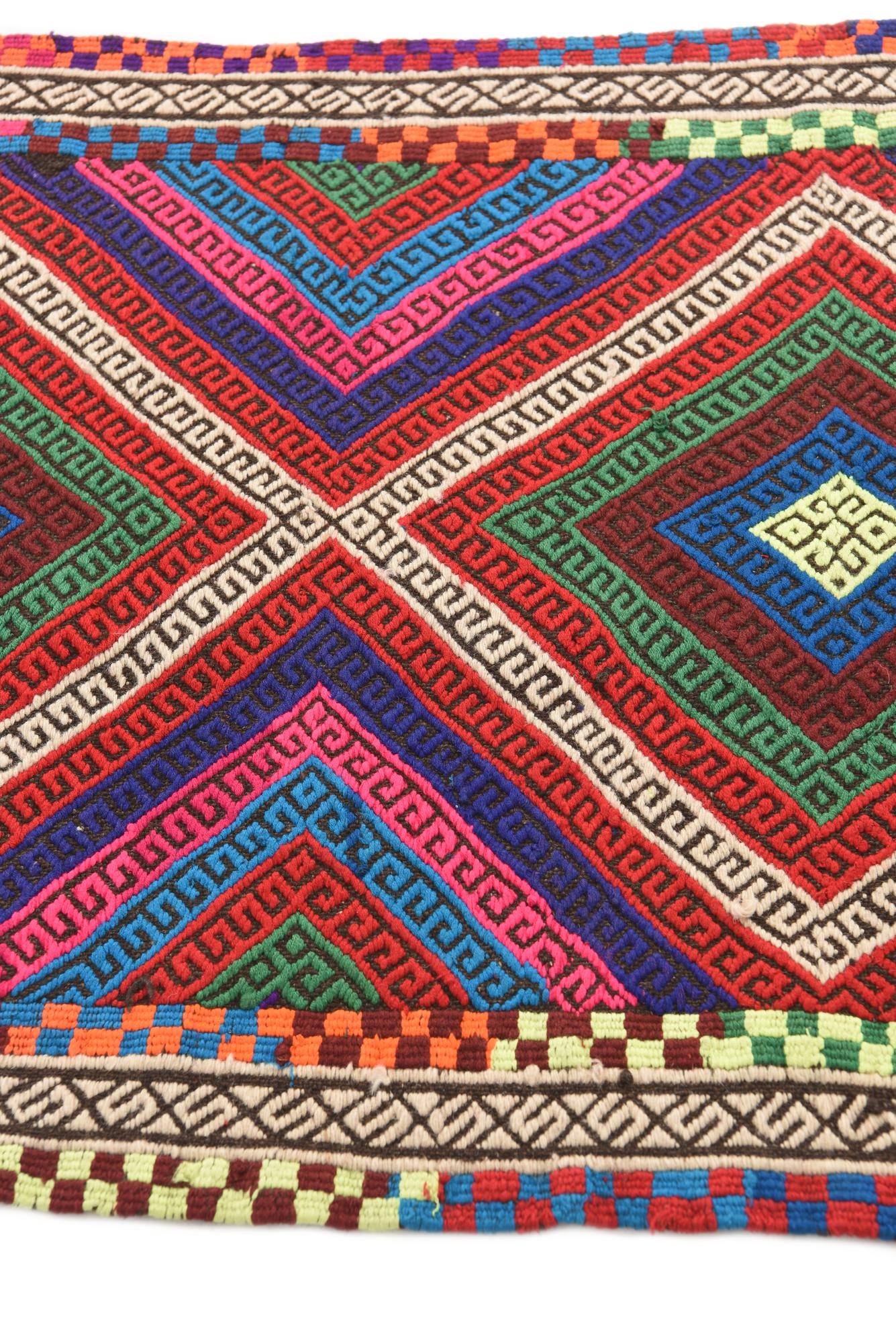2' 2 x 8' 4 Hand Knotted Kilim Fars Persian Wool Runner Rug