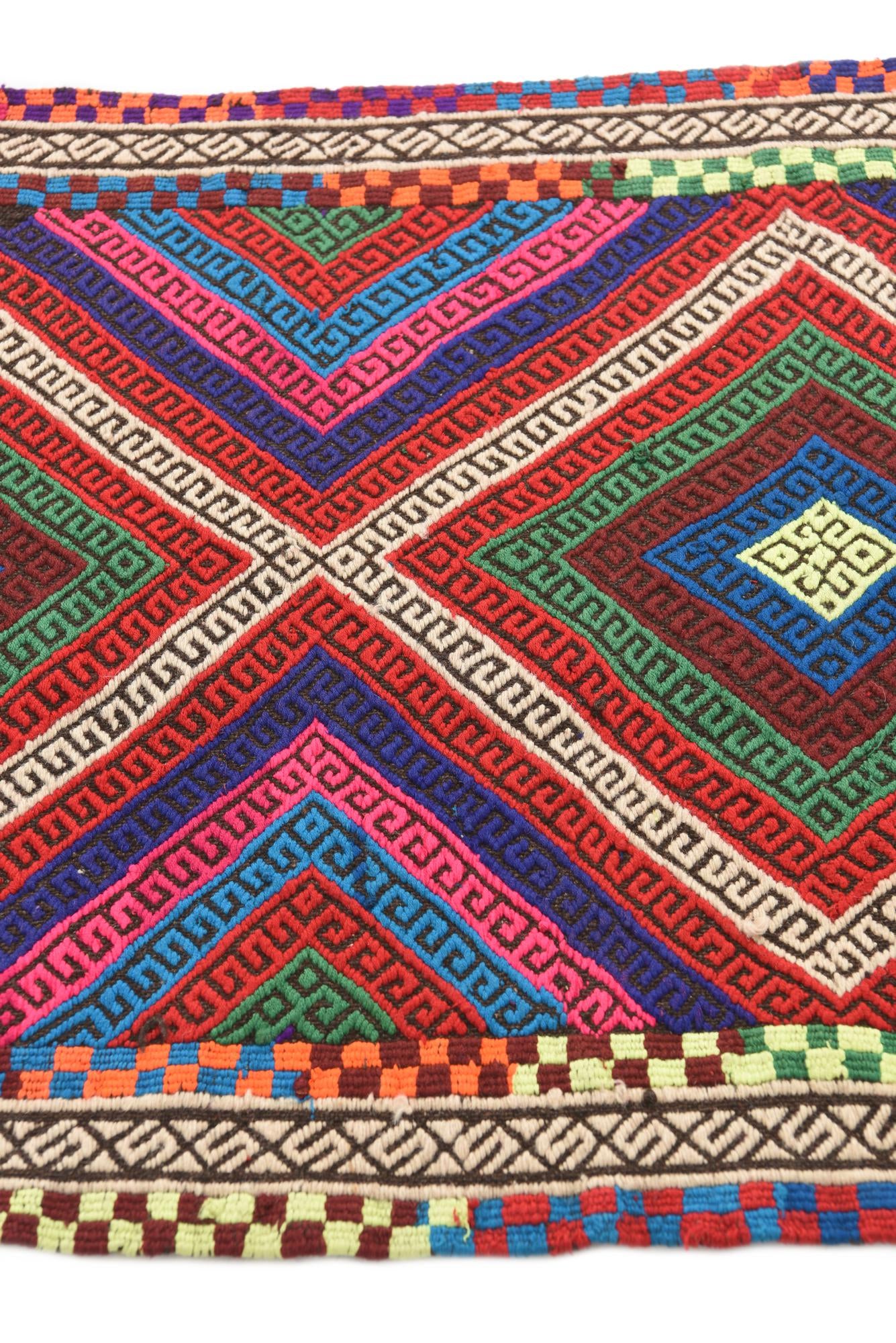 2' 2 x 8' 4 Hand Knotted Kilim Fars Persian Wool Runner Rug