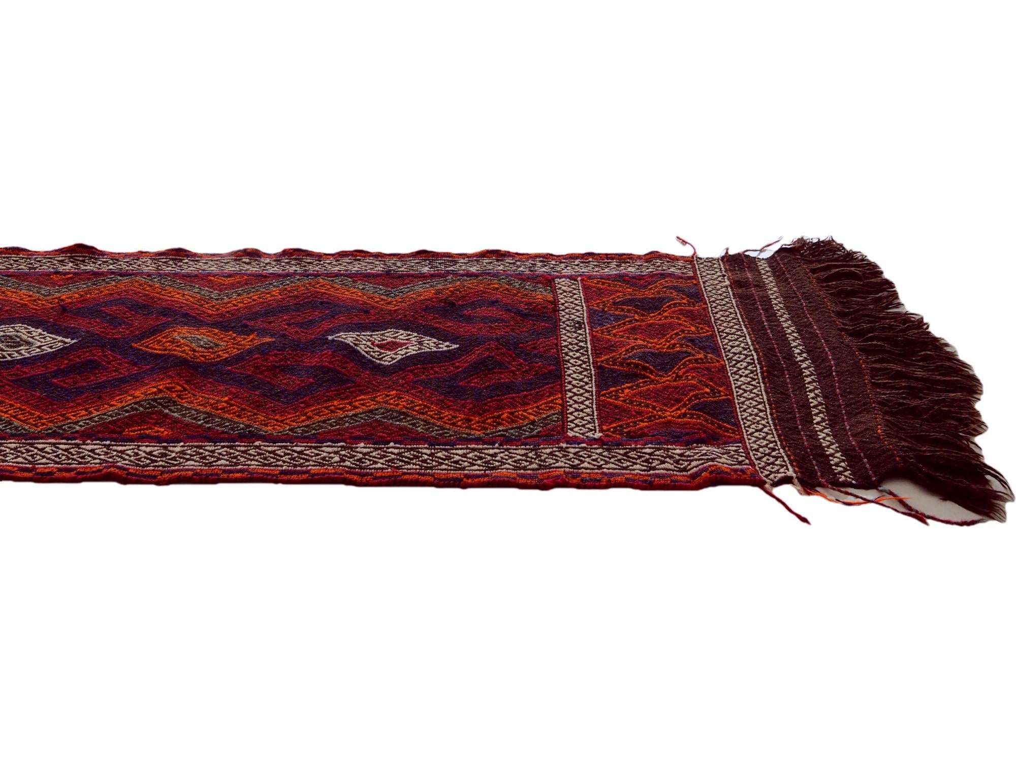 2' 1 x 10' 6 Hand Knotted Kilim Fars Persian Wool Runner Rug