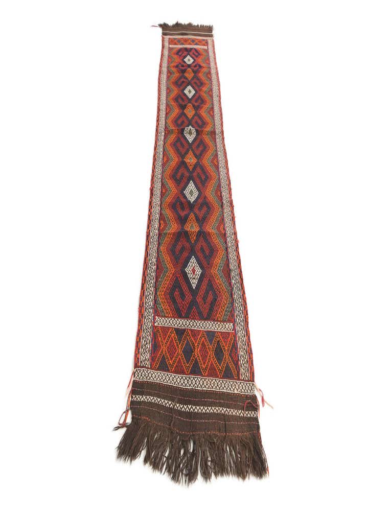 2' 1 x 10' 6 Hand Knotted Kilim Fars Persian Wool Runner Rug