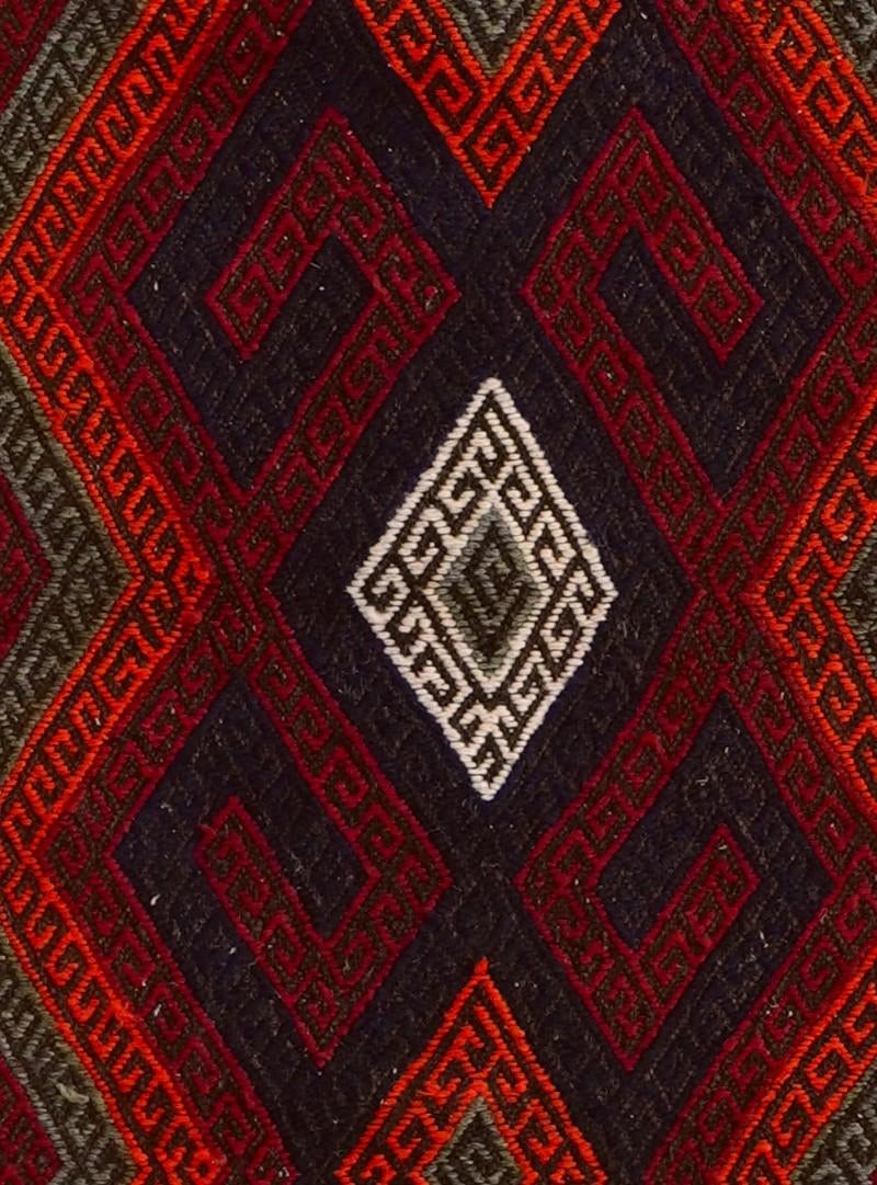 2' 1 x 10' 6 Hand Knotted Kilim Fars Persian Wool Runner Rug